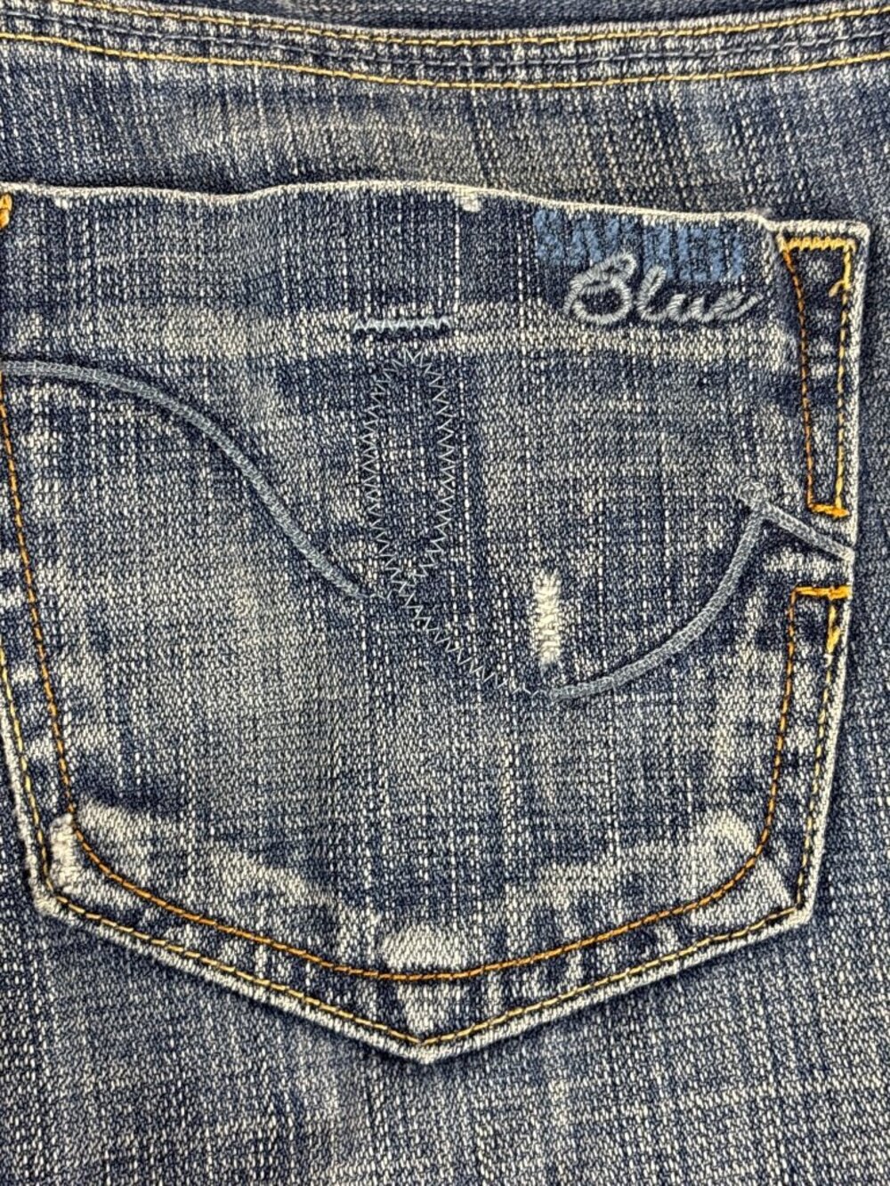 Sacred Blue Vintage Low Rise Bootcut Denim Jeans Medium Wash Size 27 - Picture 9 of 12